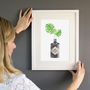 Personalised Gin Bottle Watercolour Painting Print, thumbnail 1 of 4