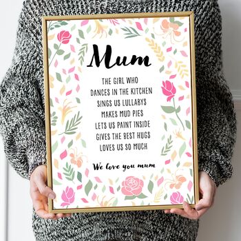 June Rose Birth Flower Positive Affirmations Gift For Mum Print, 6 of 7