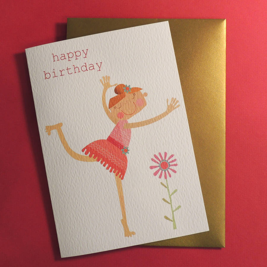 ballerina birthday card by kali stileman publishing ...