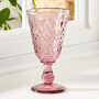 Set Of Four Amethyst Wine Goblets, thumbnail 3 of 7