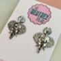 Elephant Glitter Resin Earrings / Animal Lover Gift / Safari Statement Jewellery / Cute Wildlife Accessories, thumbnail 3 of 5