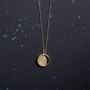 Crescent Lune Disc Pendant Necklace, thumbnail 3 of 8