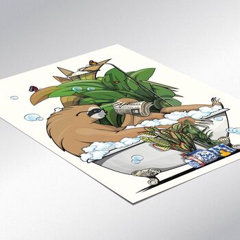 Sloth In The Bath Print, 3 of 4