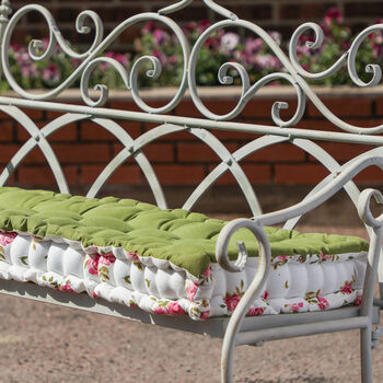 Helmsley Blush Floral Garden Bench Cushion, 5 of 7