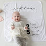 Personalised Baby Milestone Blanket, thumbnail 6 of 8