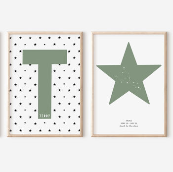 Personalised Star Sign Nursery Print, 4 of 8
