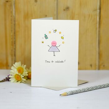 Personalised Handmade Celebrating Button Card, 6 of 12