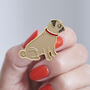 Christmas Pug Dog Pin Badge, thumbnail 2 of 12