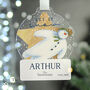 Personalised The Snowman Acrylic Christmas Tree Decoration, thumbnail 1 of 4