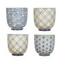 Set Of Four Japandi Pattern Cups, thumbnail 2 of 2