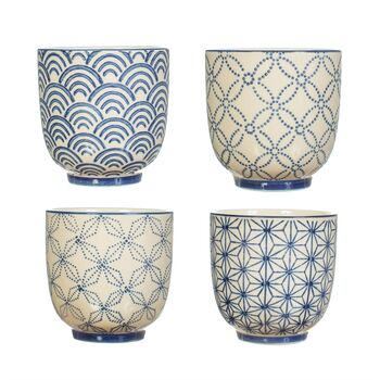 Set Of Four Japandi Pattern Cups, 2 of 2
