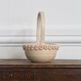 Piped Ceramic Basket In Peach, thumbnail 2 of 3