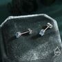 Genuine Topaz Crystal Stud Earrings In Sterling Silver, thumbnail 3 of 12