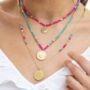 Artemis Pink Gemstone Necklace, thumbnail 3 of 4