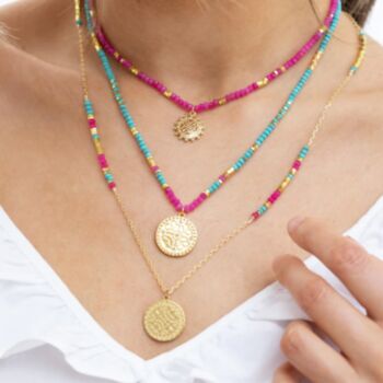 Artemis Pink Gemstone Necklace, 3 of 4