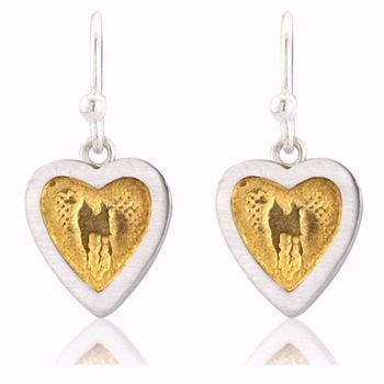 Sterling Silver And Gold Heart Earrings, 2 of 7