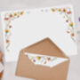 A4 Landscape Letter Writing Paper With Autumn Flower Design, thumbnail 4 of 5