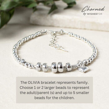 Family Sterling Silver Bracelet, Olivia, 2 of 5
