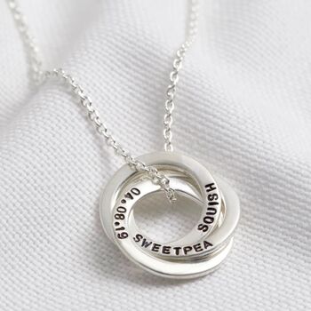 Personalised Sterling Silver Russian Ring Necklace, 2 of 6