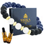 Sodalite Lava Stone Aromatherapy Bracelet Gift Set, thumbnail 1 of 6