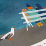 'You, Me And Chippy Tea' A4 Seaside Art Print, thumbnail 3 of 3