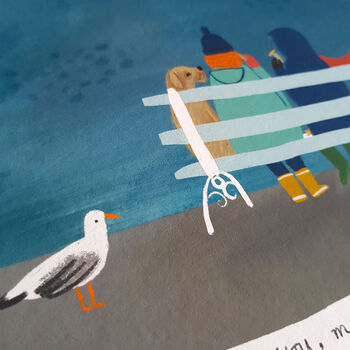 'You, Me And Chippy Tea' A4 Seaside Art Print, 3 of 3