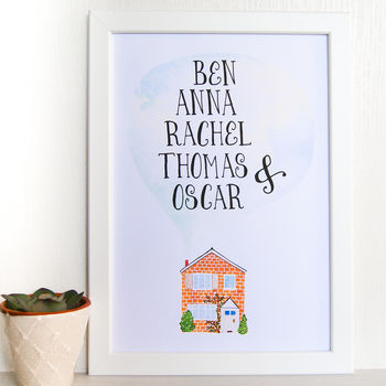 Personalised Family Home Art Print, 2 of 10
