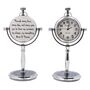 Personalised 25th Silver Anniversary Desk Clock Gift, thumbnail 5 of 9