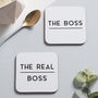 The Boss And Real Boss Coasters, thumbnail 1 of 2