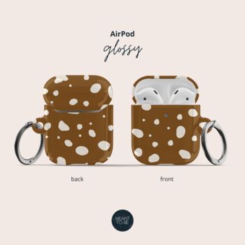 Caramel Spots Air Pods Case With Keychain, 5 of 7
