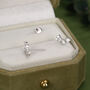 Clear Cz Cluster Stud Earrings In Sterling Silver, thumbnail 4 of 12