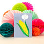 Mini Sweetcorn Greetings Card, thumbnail 4 of 5