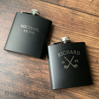 Personalised Golfers Hip Flask, 10 of 10