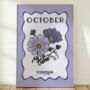 Birth Month Flower Print October Cosmos, thumbnail 4 of 4