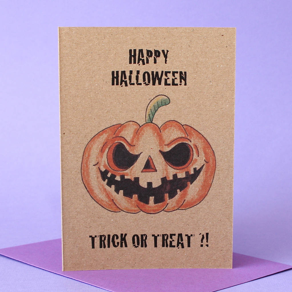 Trick Or Treat Halloween Card By Adam Regester Design ...