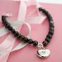 Personalised Pearl Heart Charm Bracelet, thumbnail 4 of 4