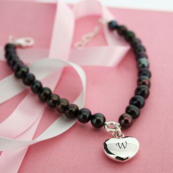 Personalised Pearl Heart Charm Bracelet, 4 of 4