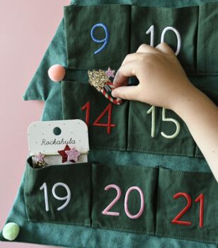 Christmas Tree Reusable Fabric Advent Calendar, 2 of 5