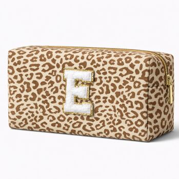 Personalised Leopard Print Makeup Cosmetic Bag Pencil Case, 4 of 4