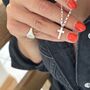 Sterling Silver Cross Charm Necklace, thumbnail 1 of 4