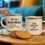 Personalised Time For A Dadventure Enamel Mug, thumbnail 1 of 3