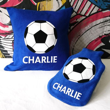 Football Personalised Hot Water Bottle Cover, 2 of 2