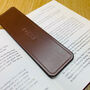 Personalised Hand Stamped Brown Leather Bookmark, thumbnail 3 of 9