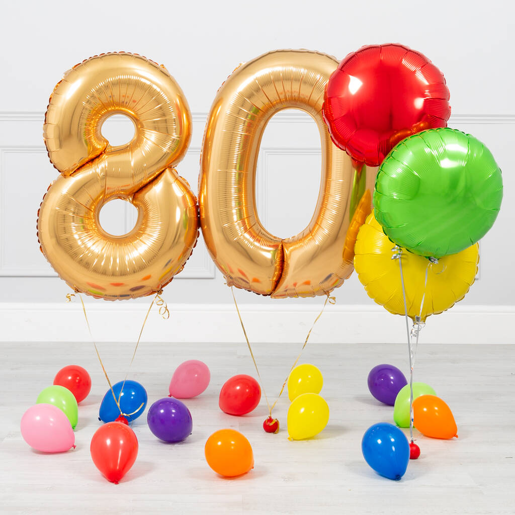 Воздушные шары на 80 лет