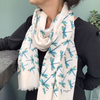 Dragonfly Scarf In Personalised Gift Box, 3 of 4