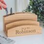 Personalised Wooden Mr And Mrs Letter Desk Organiser, thumbnail 4 of 4