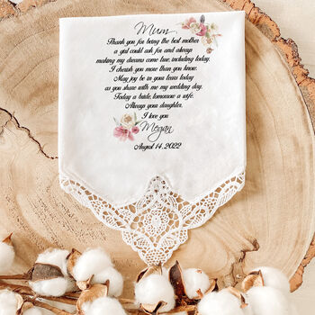 Wedding Gift For Parents, Handkerchief For Mum And Dad, 4 of 6