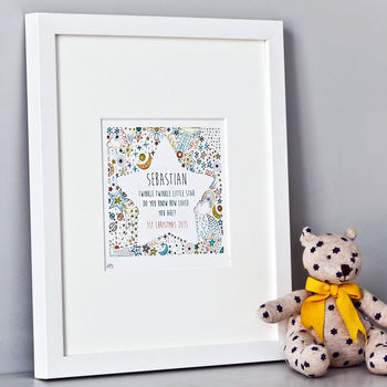 Personalised Baby's First Christmas Star Print, 2 of 6