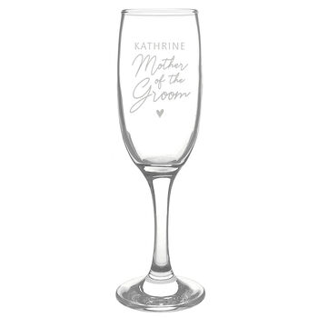 Personalised Mother Of The Groom Flute Glass Gift Boxed, 3 of 3
