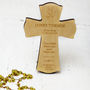Personalised Wooden Cross With Bird, thumbnail 1 of 2